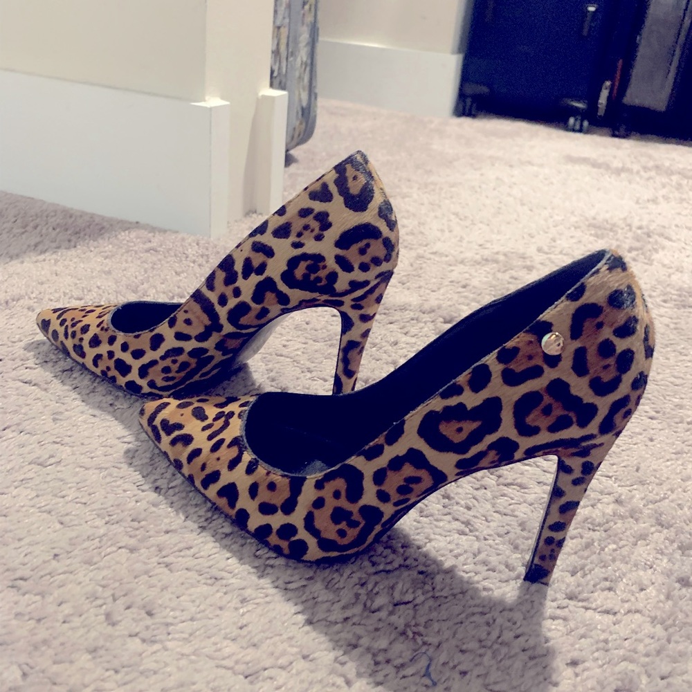 Calvin Klein Leopard Hair Print Heels